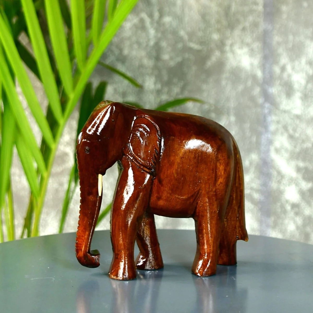 Wooden Elephant Sculpture