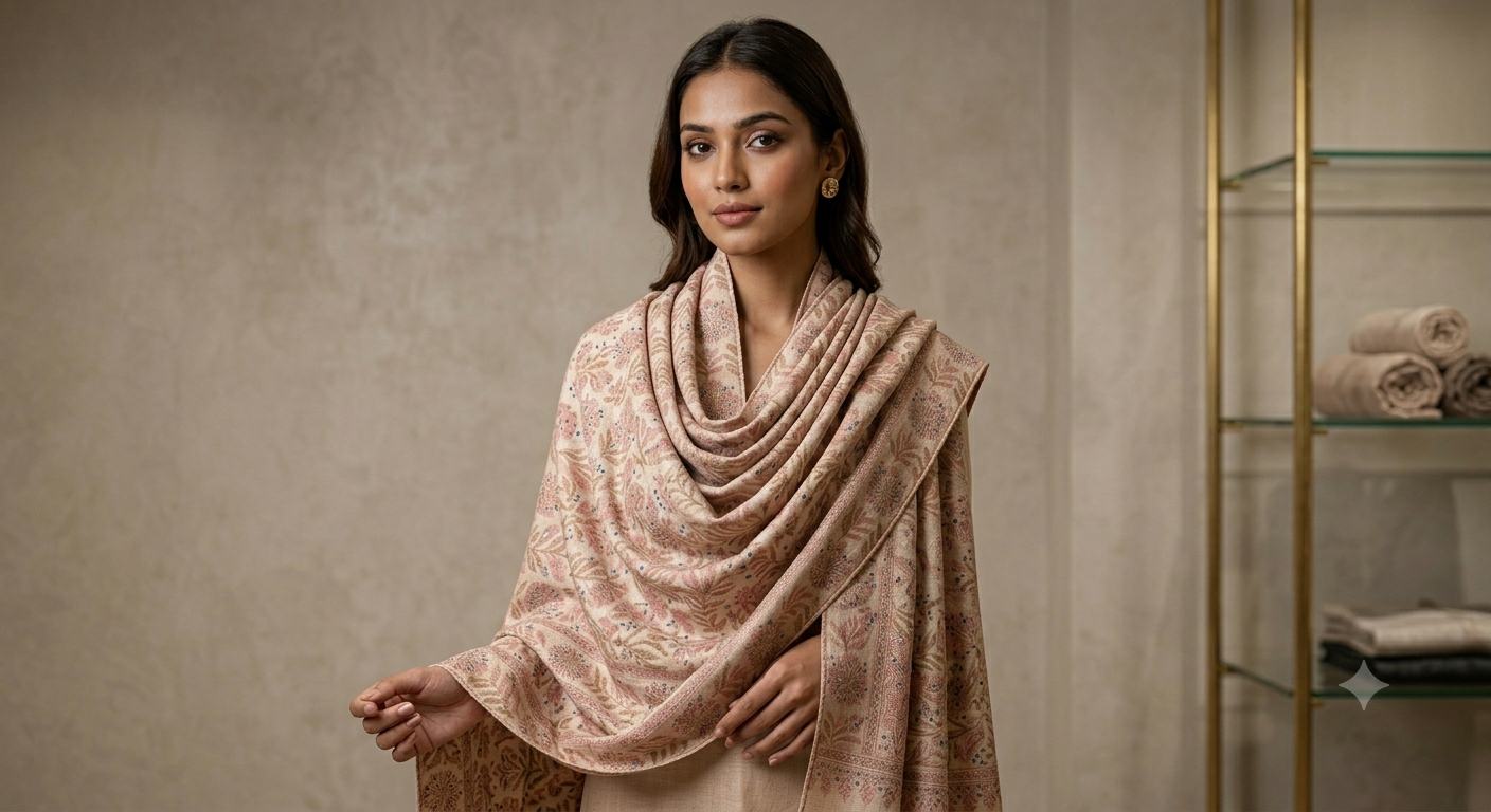 Elegant Pashmina Heritage Shawl