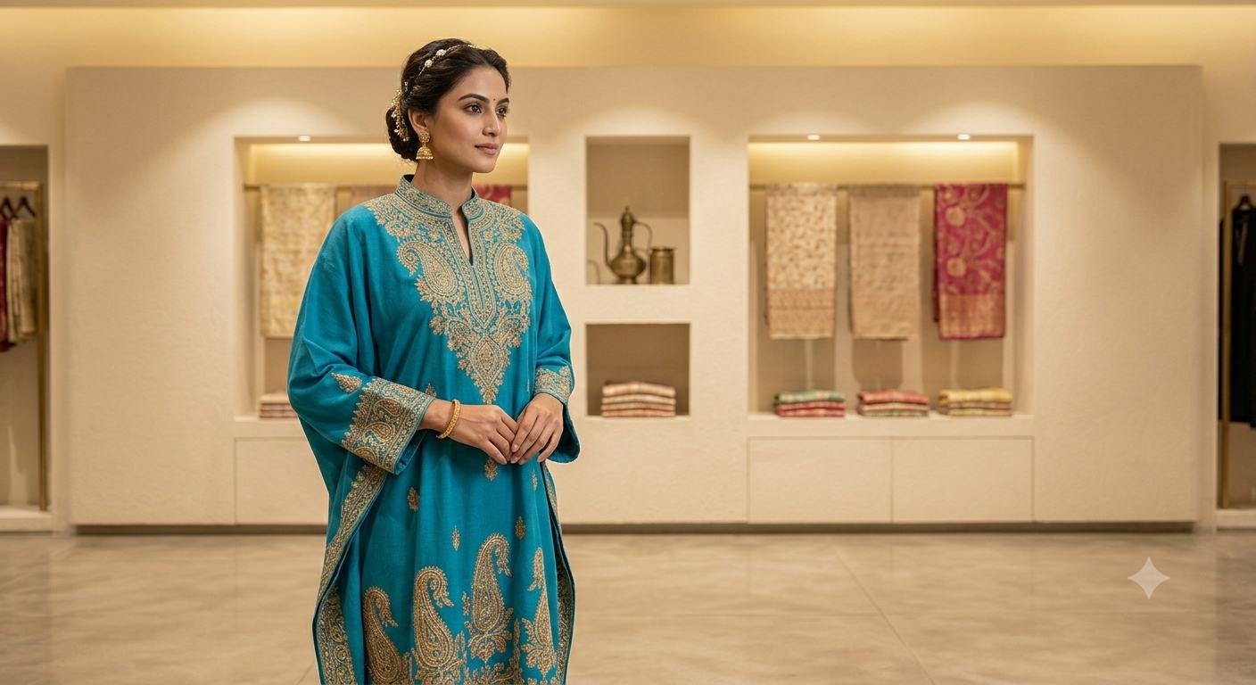 Royal Embroidered Cotton Kaftaan