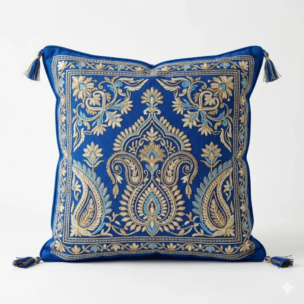 Square Cotton Embroidered Cushion
